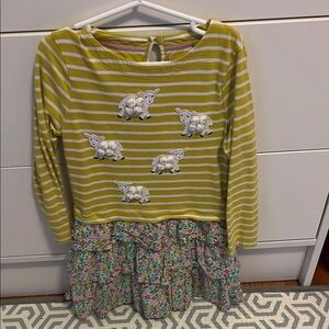 Mini Boden Striped Elephant Dress